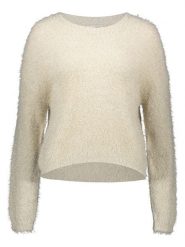 Pieces Sweter w kolorze kremowym rozmiar: XS. Brązowe swetry klasyczne damskie Pieces, xs, bez kołnierzyka. Za 130.99 zł.