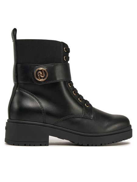 Liu Jo Trzewiki New Nancy Eco 2-1 SA5201 PX241 Czarny. Czarne botki damskie Liu Jo, ze skóry, bez obcasa, na płaskiej podeszwie, bez zapięcia. Za 539.99 zł.