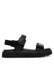 REPLAY Sandały GWF5D .000.C0009S Czarny. Czarne sandały damskie Replay, bez wzorów, ze skóry, bez obcasa, na płaskiej podeszwie, bez zapięcia. Za 309.99 zł.