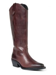 Steve Madden Skórzane kowbojki "Wessel" w kolorze czerwonym rozmiar: 36. Czerwone kozaki damskie Steve Madden, na zimę, bez obcasa, bez zapięcia. Za 380.38 zł.
