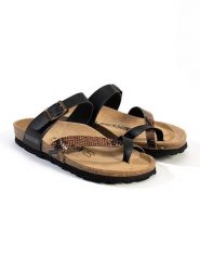 BACKSUN Japonki "Barcelone" w kolorze brązowo-czarnym rozmiar: 39. Czarne klapki damskie Backsun, bez wzorów, z materiału, z otwartym noskiem, bez obcasa, bez zapięcia. Za 130.99 zł.