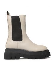 Gino Rossi Botki 20773 Beżowy. Brązowe botki damskie Gino Rossi, ze skóry, bez obcasa, na płaskiej podeszwie, bez zapięcia. Za 239.99 zł.