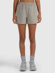 4F Szorty sportowe w kolorze khaki rozmiar: M. Brązowe spodenki sportowe damskie 4F, m, bez wzorów, z materiału, outdoorowe. Za 74.81 zł.
