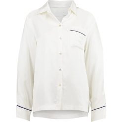 ASCENO NAVY EDGED Koszulka do spania white/dark blue. Białe koszule nocne i halki ASCENO, z jedwabiu. W wyprzedaży za 703.20 zł.