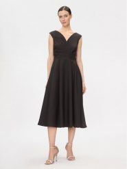 Rinascimento Sukienka koktajlowa CFC0116143003 Czarny Regular Fit. Czarne sukienki damskie Rinascimento, bez wzorów, z syntetyku, wizytowe, bez ramiączek. Za 329.99 zł.