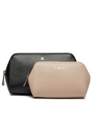 Furla Zestaw kosmetyczek Camelia M Cosmetic Case Set WE00453-ARE000-BBR00-1007 Czarny. Czarne kosmetyczki damskie Furla, ze skóry, bez dodatków. Za 429.99 zł.