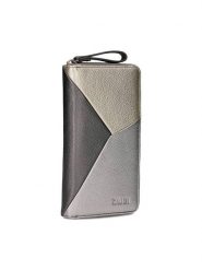 Zwei Portfel w kolorze złoto-srebrno-czarnym - 11 x 20 x 3 cm rozmiar: onesize. Czarne portfele damskie Zwei, bez wzorów, z materiału. Za 120.95 zł.