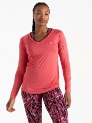 Dare 2b Koszulka funkcyjna "Discern" w kolorze czerwonym rozmiar: 44. Czerwone koszulki damskie Dare 2b, bez wzorów, z materiału, bez kołnierzyka, bez ramiączek. Za 52.17 zł.