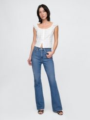 GAP Dżinsy - Flare fit - w kolorze niebieskim rozmiar: W31. Niebieskie jeansy damskie GAP, z podwyższonym stanem. Za 188.85 zł.