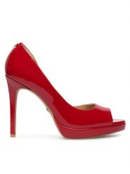 Nine West Szpilki WFA2733-1 Czerwony. Czerwone szpilki damskie Nine West, bez wzorów, z syntetyku, bez obcasa, na szpilce, bez zapięcia. Za 219.99 zł.