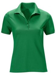 Heine Koszulka polo w kolorze zielonym rozmiar: 38. Zielone bluzki damskie Heine, bez wzorów, bez kołnierzyka, bez ramiączek. Za 57.06 zł.