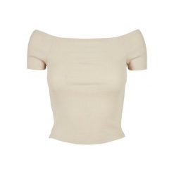 Damska koszulka off-shoulder Koszulka Urban Classics GT. Brązowe bluzki damskie Urban Classics, bez wzorów, bez kołnierzyka, bez ramiączek. Za 90.00 zł.