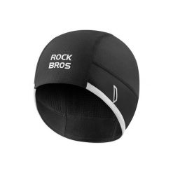 Wiatroodporna czapka rowerowa ROCKBROS. Czarne czapki damskie ROCKBROS, na zimę, bez wzorów, z materiału. Za 43.36 zł.