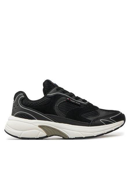 Tommy Jeans Sneakersy The Coney EN0EN02674 Czarny. Czarne obuwie sportowe damskie Tommy Jeans, z jeansu, bez zapięcia. Za 479.99 zł.