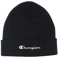 Czapka Champion Beanie Cap czarna. Czarne czapki damskie Champion, bez wzorów. Za 70.04 zł.
