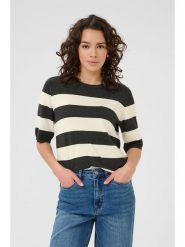 Kaffe Sweter w kolorze czarno-kremowym rozmiar: M. Brązowe swetry klasyczne damskie Kaffe, m, bez kołnierzyka. Za 60.99 zł.