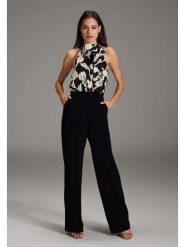 SWING Kombinezon w kolorze czarnym rozmiar: 36. Czarne kombinezony damskie Swing, bez wzorów, bez kołnierzyka, bez ramiączek. Za 388.95 zł.