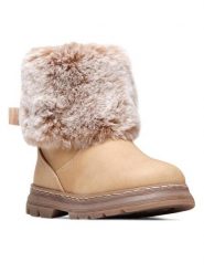 Nelli Blu Kozaki AVO-521-005 Beżowy. Brązowe kozaki dziewczęce Nelli Blu, bez wzorów, ze skóry, bez obcasa, bez zapięcia. Za 99.99 zł.