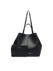 Emporio Armani Torebka EW005668 AF29459 Czarny. Czarne shopper bag Emporio Armani, ze skóry, bez dodatków. Za 2,764.00 zł.