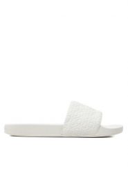 Calvin Klein Klapki Slide Saff Mono HW0HW02106 Biały. Białe klapki damskie Calvin Klein, bez wzorów, ze skóry, bez obcasa, bez zapięcia. Za 169.99 zł.