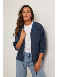 Le Monde du Lin Lniana kurtka w kolorze granatowym rozmiar: 40/42. Niebieskie kurtki damskie Le Monde du Lin, bez wzorów, ze lnu, bez kaptura. Za 159.59 zł.