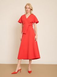 BGN Spódnica w kolorze czerwonym rozmiar: 34. Czerwone spódnice damskie BGN, na imprezę, bez wzorów, midi. Za 86.99 zł.