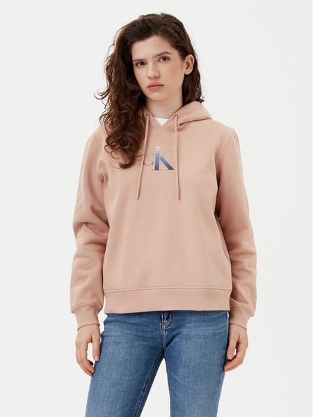 Calvin Klein Jeans Bluza Gradient J20J224721 Pomarańczowy Regular Fit. Brązowe bluzy damskie Calvin Klein Jeans, xl, bez wzorów, z bawełny, bez kaptura. Za 259.99 zł.