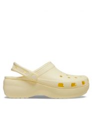 Crocs Klapki Classic Platform Clog W 206750 Beżowy. Brązowe klapki damskie Crocs, bez wzorów, z tworzywa sztucznego, bez obcasa, bez zapięcia. Za 169.99 zł.