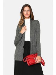 ASSUILI Kardigan w kolorze szarym rozmiar: 34. Szare kardigany damskie Assuili, bez wzorów, z kaszmiru. Za 173.99 zł.