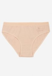 Beżowe Bawełniane Majtki w Stylu Fig Talivira. Brązowe figi Born2be, bez wzorów, z bawełny. Za 4.99 zł.