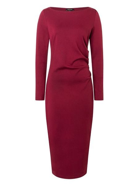 More & More Sukienka w kolorze bordowym rozmiar: 36. Czerwone sukienki damskie More & More, bez wzorów, prążkowane, bez ramiączek. Za 153.34 zł.