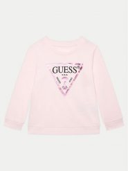 Guess Bluza K74Q12 KAUG0 Różowy Regular Fit. Czerwone bluzy dziewczęce Guess, z aplikacjami, z bawełny, bez ramiączek, bez kaptura. Za 139.99 zł.