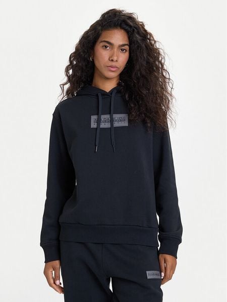 Napapijri Bluza B-Box NP0A4HYQ Czarny Regular Fit. Czarne bluzy damskie Napapijri, l, bez wzorów, z bawełny, bez kaptura. Za 439.99 zł.