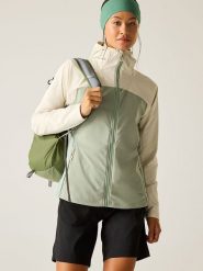 Dare 2b Kurtka softshellowa "Nomadic" w kolorze kremowo-miętowym rozmiar: 46. Brązowe kurtki sportowe damskie Dare 2b, bez wzorów, bez kaptura. Za 166.49 zł.