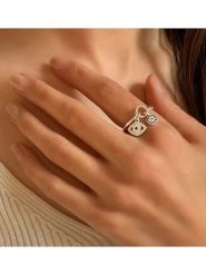 DI GIORGIO Srebrny pierścionek z cyrkoniami rozmiar: 56. Szare pierścionki damskie DI GIORGIO, z cyrkonią, srebrne. Za 130.99 zł.