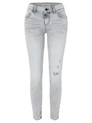 Timezone Dżinsy "Sanya" - Skinny fit - w kolorze jasnoszarym rozmiar: W33/L32. Szare jeansy damskie Timezone. Za 153.71 zł.