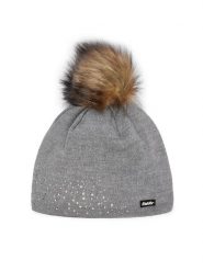 Eisbär Czapka Nalin Lux Crystal 80115 006 Szary. Szare czapki damskie Eisbär, na zimę, bez wzorów, z materiału. Za 279.99 zł.