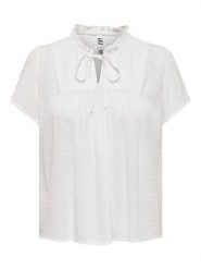 JDY Bluzka "Jdylima" w kolorze białym rozmiar: 38. Białe bluzki damskie JDY, bez wzorów, z wiskozy, bez kołnierzyka, bez ramiączek. Za 82.83 zł.