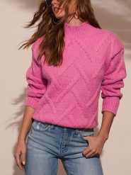 Milan Kiss Sweter w kolorze różowym rozmiar: S. Różowe swetry klasyczne damskie Milan Kiss, s, bez kołnierzyka. Za 165.99 zł.