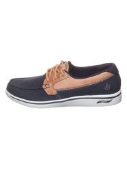Skechers Sneakersy "Arch Fit Upift - Cruise'n By" w kolorze granatowo-jasnobrązowym rozmiar: 37. Brązowe obuwie sportowe damskie Skechers, bez zapięcia. Za 188.85 zł.