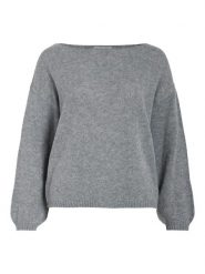 Vila Sweter "Viluka" w kolorze szarym rozmiar: S. Szare swetry klasyczne damskie Vila, s, bez kołnierzyka. Za 104.89 zł.