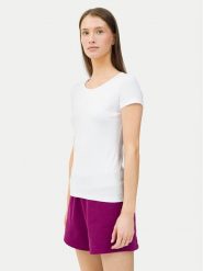 4F T-Shirt 4FWSS24TTSHF1161 Biały Slim Fit. Białe t-shirty damskie 4F, m, bez wzorów, z bawełny, bez kołnierzyka. Za 49.99 zł.