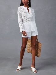 LA Angels Szorty w kolorze białym rozmiar: M. Białe szorty damskie LA Angels, bez wzorów, z podwyższonym stanem. Za 113.10 zł.