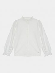 Tommy Hilfiger Koszula KG0KG07831 D Biały Relaxed Fit. Białe bluzki i koszule dziewczęce Tommy Hilfiger, bez wzorów, z bawełny, bez kołnierzyka, bez ramiączek. Za 199.99 zł.