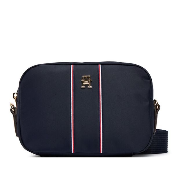 Torebka Tommy Hilfiger. Niebieskie listonoszki damskie Tommy Hilfiger, bez wzorów, bez dodatków. Za 232.99 zł.