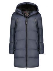 Geographical Norway Parka "Adrianna" w kolorze granatowym rozmiar: L. Niebieskie parki damskie Geographical Norway, l, bez kaptura. Za 210.81 zł.