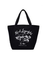 KARL LAGERFELD Torebka B4W50056 Czarny. Czarne shopper bag KARL LAGERFELD, bez wzorów, z materiału, bez dodatków. Za 389.99 zł.