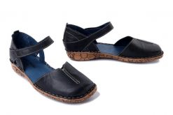 JOSEF SEIBEL 79542 9513 505 Rosalie 42 dunkelblau, sandały damskie. Niebieskie balerinki damskie Josef Seibel, bez wzorów, ze skóry, bez obcasa, bez zapięcia. Za 289.90 zł.