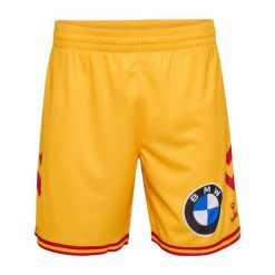 Spodenki Domowe US Orléans 2023/24. Żółte spodenki sportowe damskie Hummel, l, bez wzorów, z materiału, na fitness i siłownię. Za 286.00 zł.