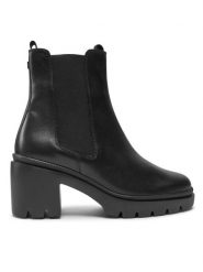 HÖGL Botki 8-105513 Czarny. Czarne botki damskie Högl, ze skóry, bez obcasa, na słupku, bez zapięcia. Za 759.99 zł.